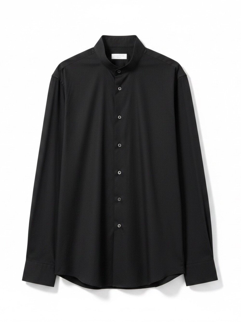 Bellucci Napoli Black Dress Shirt 16.5 34/35 Handmade Italy Spread Collar Formal